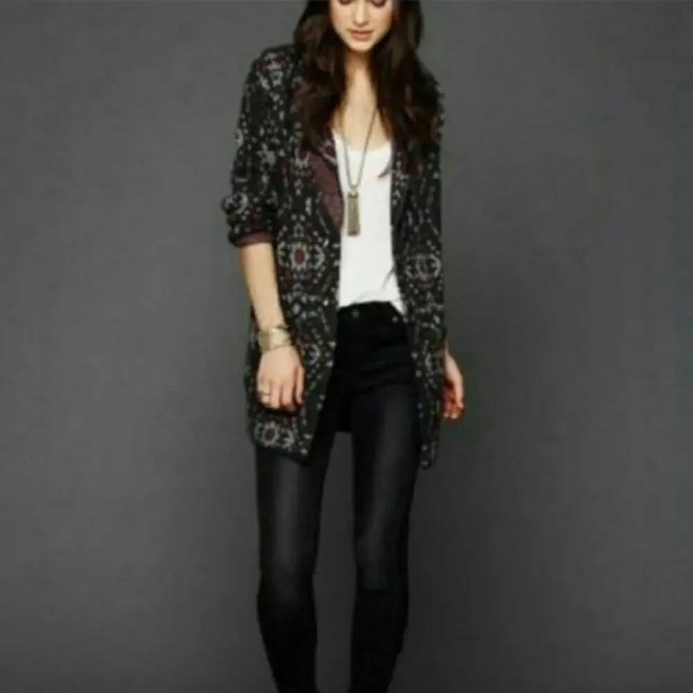 Free People Small Geometric Southwest Cardigan Sweater - Picture 8 of 8